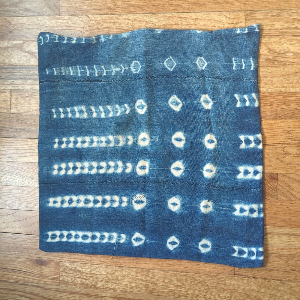 Indigo Mudcloth Pillow Cover